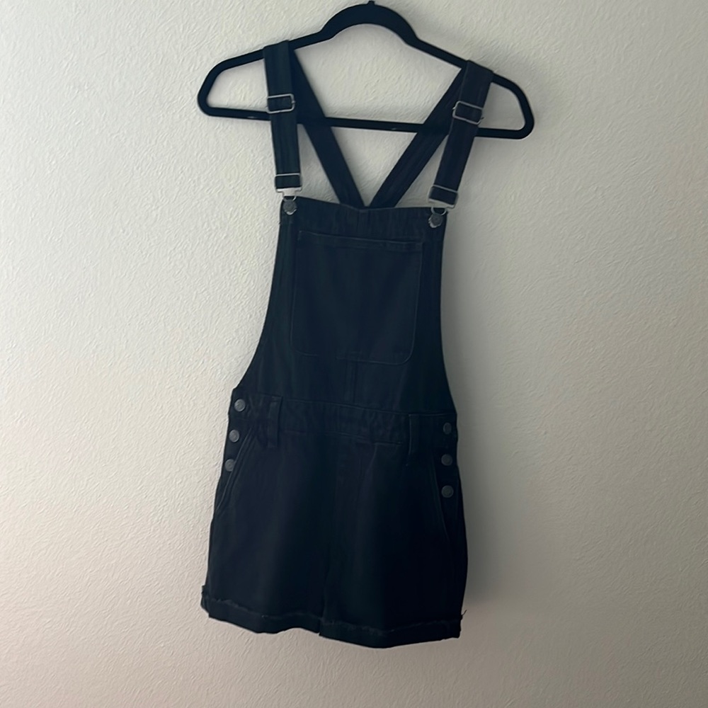 Adirondack Short Overalls in Washed Black